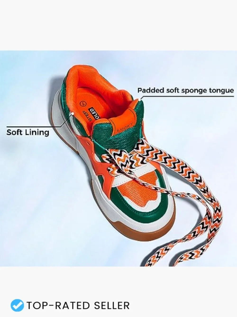 Platform Fashion Sneakers Thick Sole Lace-Up Comfortable Casual Walking Shoes